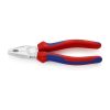 Kombinált fogó 180mm krómozott PVC bevonat Knipex