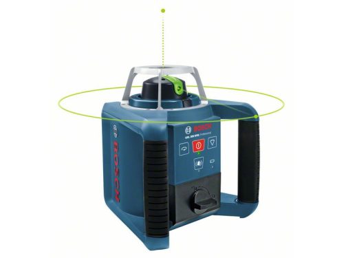 BOSCH GRL 300 HVG zöld Forgólézer + LR 1G Lézervevő + RC 1 Távirányító + WM 4 Tartó