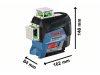 BOSCH GLL 3-80 CG zöld Vonallézer (akku és töltő nélkül) L-Boxxban