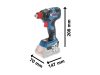 BOSCH Akkus ütvecsavarozó GDX 18V-200 C (akku és töltő nélkül) 200 Nm