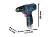 BOSCH Akkus fúrócsavarozó GSR 120-LI (2 x 2,0 Ah akku + töltő) kofferben