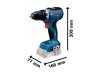 BOSCH Akkus fúrócsavarozó GSR 18V-65 (akku és töltő nélkül)