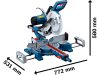 BOSCH Leszabó- és gérvágó fűrész csúszósines GCM 254 D / 1800 W
