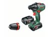 BOSCH AdvancedDrill 18 Akkus fúrócsavarozó + Tokmányadapter (2 x 2,5 Ah akku) kofferben