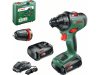 BOSCH AdvancedDrill 18 Akkus fúrócsavarozó + Tokmányadapter (2 x 2,5 Ah akku) kofferben