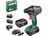 BOSCH AdvancedDrill 18 Akkus fúrócsavarozó + Adapterek (2 x 2,5 Ah akku) kofferben