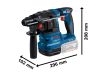BOSCH Akkus fúrókalapács GBH 185-LI kofferben (2 x 4,0 Ah akku + gyorstöltő) SDS-Plus