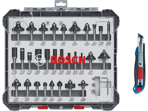 BOSCH Él- és Profilmaró készlet 15 részes 8 mm-es befogással + ajándék kés