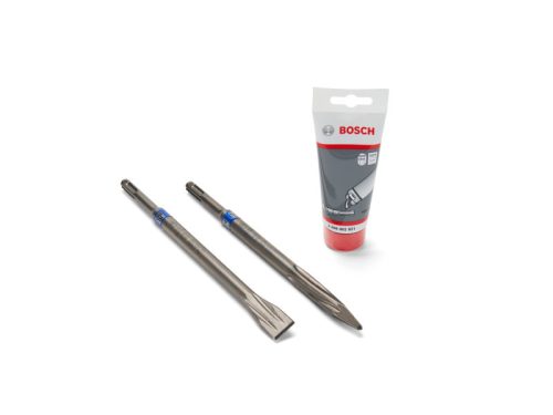 BOSCH Önélező vésőszár készlet (hegyes + 20 x 250 mm) +kenőzsír Long Life SDS-Plus