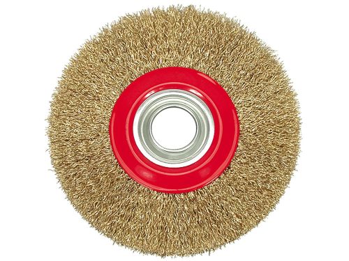 VOREL Körkefe 125 x 20 mm szűkítőgyűrűkkel sárgaréz bevonat