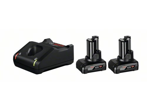 BOSCH Akkumulátor szett GBA 12V / 2 x 6,0 Ah akku + GAL 12V-40 gyorstöltő
