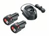 BOSCH Akkumulátor szett PBA 12V / 2 x 1,5 Ah akku + GAL 1210 CV töltő
