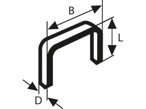 BOSCH Tűzőkapocs 14 x 11,4 x 0,74 mm HT14 tűzőgéphez (1000 db)