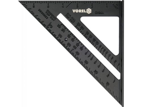 VOREL Talpas derékszög vonalzó 250 x 180 mm alumínium
