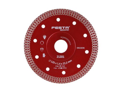 FESTA Gyémánt vágókorong 125 x 1,4 x 22,2 mm folytonos