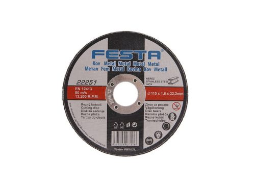 FESTA Vágókorong fémre 115 x 1,6 x 22,2 mm