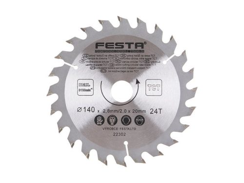 FESTA Fűrésztárcsa fához 140 x 20 x 2,0 mm / 24T