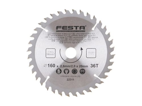 FESTA Fűrésztárcsa fához 160 x 20 x 2,0 mm / 36T