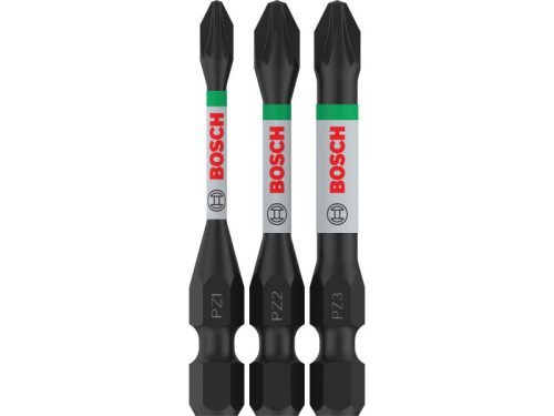 BOSCH PRO Impact bithegy készlet 3 részes PZ1 / PZ2 / PZ3 x 55 mm 1/4" Hex