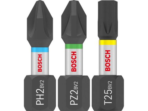 BOSCH PRO Impact bithegy készlet PH2/PZ2/T20/25/30x5db x 25mm Tic Tac dobozban 1/4" Hex (25 db)
