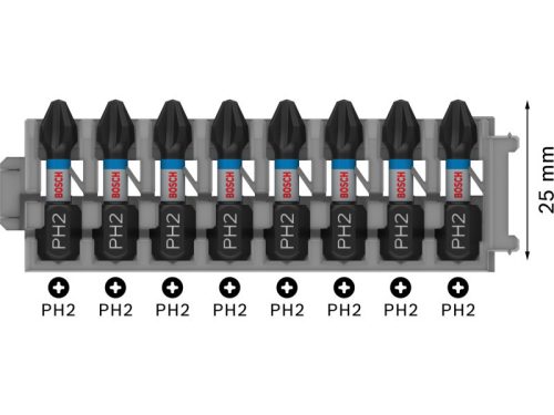 BOSCH PRO Bithegy PH2 x 8db / 25 mm Pick & Click