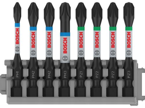 BOSCH PRO Bithegy készlet 8 részes 55 mm (PH1, PH2 x 2, PH3, PZ1, PZ2 x 2, PZ3) Pick & Click