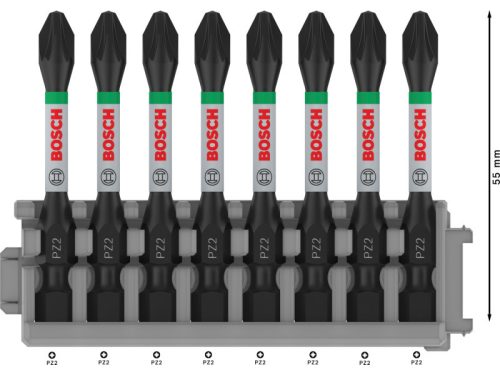 BOSCH PRO Bithegy PZ2 x 8db / 55 mm Pick & Click