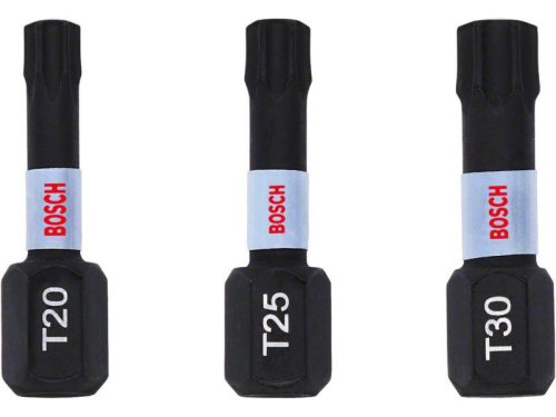 BOSCH Bithegy készlet 3 részes T20 / T25 / T30 x 25 mm Impact Control