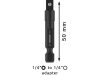 BOSCH PRO Dugókulcs adapter 50mm 1/4" Hex -> 1/4" négyszög