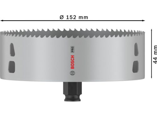BOSCH PRO Körkivágó 152 mm (8% kobalttal) PC PLUS Multi Material