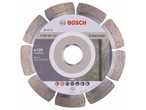 BOSCH Gyémánt vágókorong 125 x 1,6 x 10 x 22,2 mm szegmentált Standard for Concrete