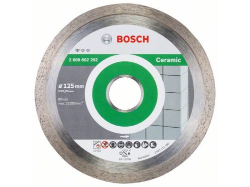BOSCH Gyémánt vágókorong 125 x 1,6 x 7,0 x 22,2 mm folytonos Standard for Ceramic