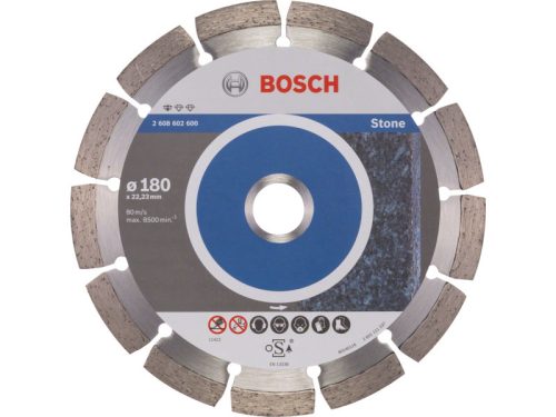 BOSCH Gyémánt vágókorong 180 x 2,0 x 10 x 22,2 mm szegmentált Standard for Stone