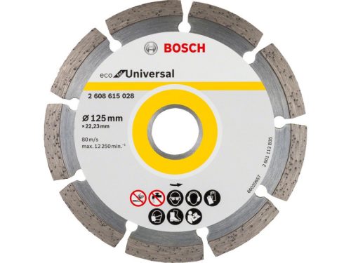 BOSCH Gyémánt vágókorong 125 x 2,0 x 7,0 x 22,2 mm szegmentált ECO for Universal