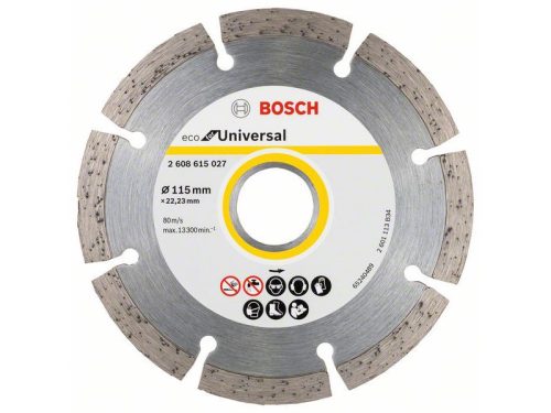 BOSCH Gyémánt vágókorong 115 x 2,0 x 7,0 x 22,2 mm szegmentált ECO for Universal (10 db)