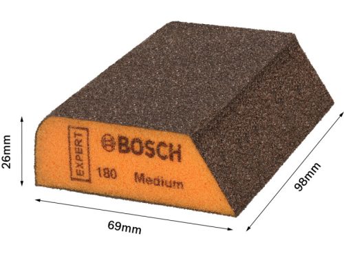 BOSCH EXPERT Csiszolószivacs 69 x 97 x 26 mm P180