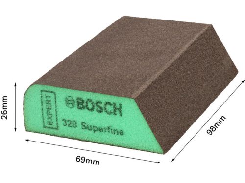 BOSCH EXPERT Csiszolószivacs 69 x 97 x 26 mm P320