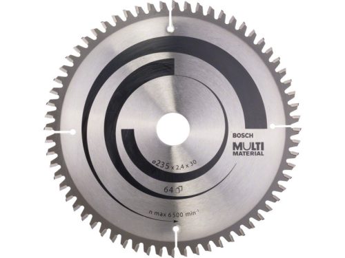 BOSCH Fűrésztárcsa univerzális 235 x 30/25 x 2,4 mm / 64T MultiMaterial HLTCG