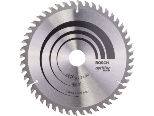 BOSCH Fűrésztárcsa fához 210 x 30 x 2,8 mm / 48T Optiline Wood ATB
