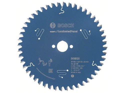 BOSCH Fűrésztárcsa laminált lapokhoz 165 x 20 x 2,6 mm / 48T Expert for LaminatedPanel