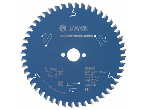 BOSCH Fűrészárcsa laminált lapokhoz 165 x 20 x 2,6 mm / 48T Expert for High Pressure Laminate