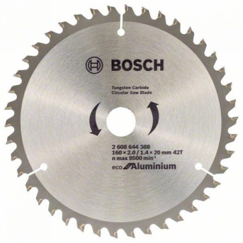 BOSCH Fűrésztárcsa alumíniumhoz 160 x 20 x 2,0 mm / 42T