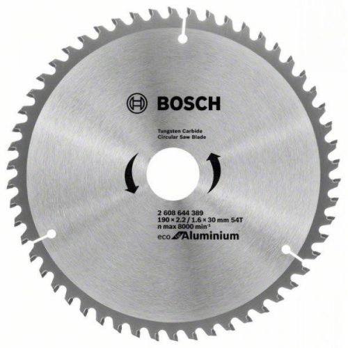 BOSCH Fűrésztárcsa alumíniumhoz 190 x 30 x 2,2 mm / 54T