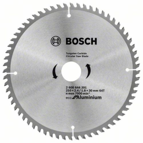 BOSCH Fűrésztárcsa alumíniumhoz 210 x 30 x 2,2 mm / 64T