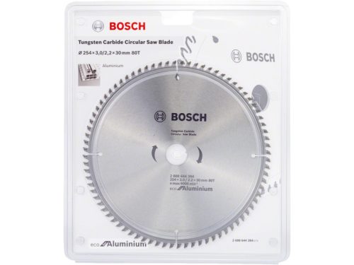 BOSCH Fűrésztárcsa alumíniumhoz 254 x 30 x 3,0 mm / 80T