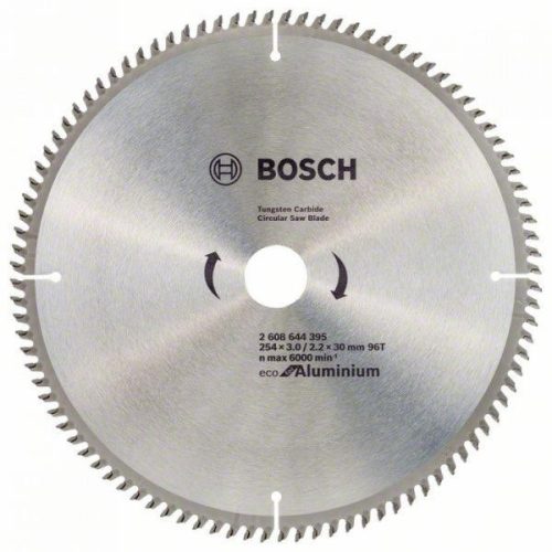 BOSCH Fűrésztárcsa alumíniumhoz 254 x 30 x 3,0 mm / 96T