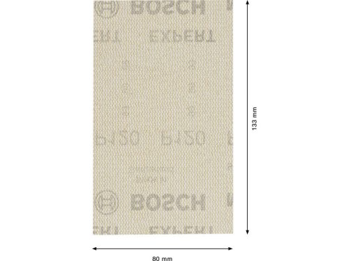 BOSCH EXPERT Tépőzáras csiszolóháló csiszolóhasábhoz 80 x 133 mm /P120 (10 db)