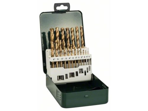 BOSCH Csigafúró készlet 19 részes 1,0-10,0 mm HSS-TiN DIN 338