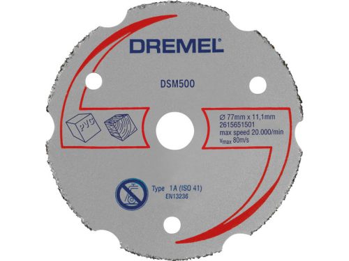 DREMEL DSM500 Vágókorong karbidszemcsés 77 x 11,1 mm