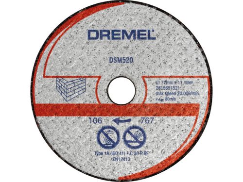DREMEL DSM520 Vágókorong kőre 77 x 11,1 mm (2 db)